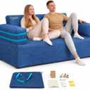Inflatable Couch, 2Person Loveseat, Furniture-Style Sofa Look and Feel, Full