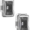 Bates Choice Weatherproof Electrical Outlet Cover, 2 Pack, 1-Gang, Outdoor Outlet Cover, Weatherproof, Outlet Cover Box (Clear)