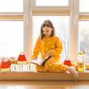 Set of 5 Fall Candy Corn Wooden Table Centerpieces Decor Rustic Autumn Thanksgiving Tiered Tray Decor Fall Halloween Decoration for Home Farmhouse Shelves Centerpieces Office Table Shelf Desk Mantel (Mini)