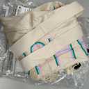 34 Inch Long Mahjong Mat Bag Cute Double Strapped Flannel Cloth Drawstring Mahjong Holder Lightweight Outdoor Carrying Bag for Board Games Outdoor Travel Storage-Mat Not Include(Beige,1 Pc)