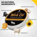 2 x MEKER Mink Oil for Leather Boots, Leather Conditioner and Cleaner 3.52 oz-All-Natural Waterproof Soften and Restore Shoes