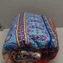 Boho Sheets Set (3 PCS) Boho Twin Size Colorful Tribal Striped Bed Sheets 14" Deep Pocket Ethnic Fitted Sheet Bohemian Flat Sheets 1 Pillowcases