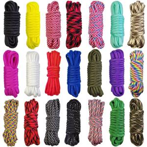 21 Colors Paracord (10FT Each Color), 550lb Parachute Cord Combo Kit for Crafting Bracelets, Lanyards, Dog Collars (21 Colors MixedA, 10FT)