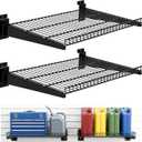 2 Pack 24 Inch Slatwall Wire Shelf 24X16.5 Inch, Heavy Duty Metal Slat Wall Wire Shelf 24inch for Garage, Retail, Home Storage, Workshop, Slatwall Accessories Storage Rack (2 Pack)