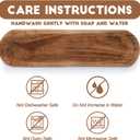 Xaatren Large Wooden Dough Bowl Decorative Wooden Bowl Rustic Long Dough Bowls Decor for Farmhouse Home Dining Table Centerpiece Living Room Kitchen Decorations(20 x 6 Inch,Brown)