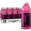 vitaminwater Focus Kiwi Strawberry Nutrient Enhanced Flavored Water Beverage, 20 fl oz Bottles, 12 Pack (EXP 10/19/26)