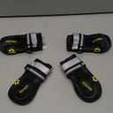 QUMY Dog Shoes for Large Dogs, Medium Dog Boots & Paw Protectors for Winter Snowy Day, Summer Hot Pavement, Water-Resistant in Rainy Weather, Outdoor Walking, Indoor Hardfloors Skid-Resistant Sole (Size 4: 2.2''x2.6''(W*L) (Pack of 4))