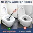 Toilet Bowl Brush and Plunger Set with Toilet Cleaner Brushes and Heavy Duty Plunger Long Handle for Essential Bathroom Scrubber Cleaning