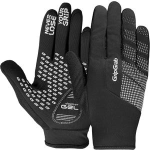 GripGrab Ride Windproof Spring Autumn Cycling Gloves Lightweight Thermal Thin Winter Padded Full Finger Bicycle Glove (Large, Black)