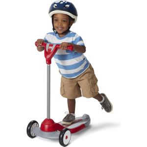 Radio Flyer My 1st Scooter, Red, For Kids 2-5 Years Old, Extra Wide Base for Balance, 2 Front Wheels for Added Stability, Easy to Use Foot Brake, 3 Wheel Scooter for Kids