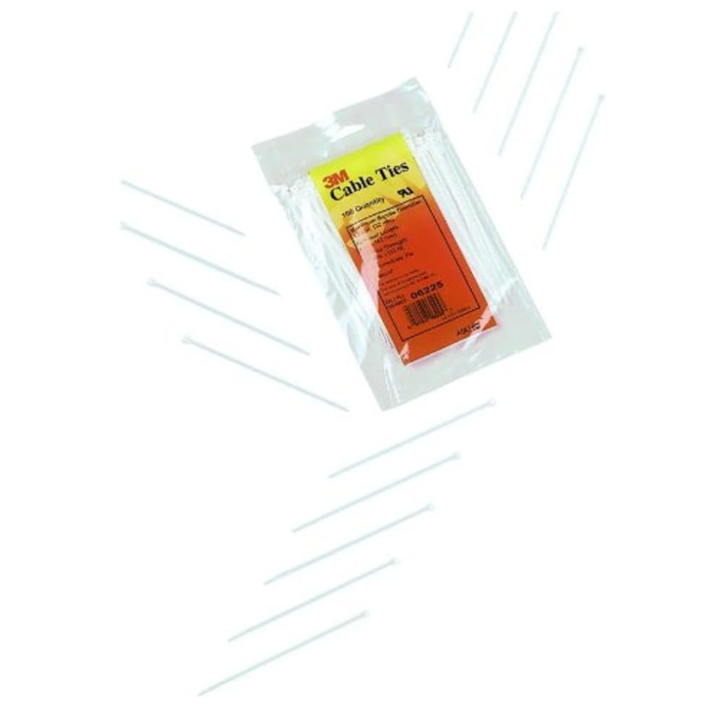 3M Standard Cable Tie, Natural, 11-Inch, 100-Count