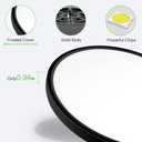 LightingWill 15.7 Inch Black Flush Mount LED Ceiling Light Fixture 32W, 6000K Daylight White, 3800LM, Flat Modern Round Closet Lighting Fixtures, Low Profile Ceiling Lamp for Bedrooms, Hallway .etc.