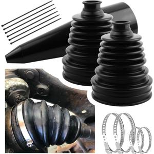 2PCS CV Boot Repair Kit with Expander Tool and Clamps, Silicone CV Axle Boot Repair Kit for 2.41" 2.81" 3.43" Calibers, Tie Rod Boots for Joint Dustproof and Waterproof