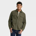 Men's Long Sleeve Collared Button-Down Shirt - Goodfellow & Co Green, Small