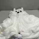 Unisex Adult Onesie Pajamas Animal Cosplay Halloween Costume One Piece Plush Sleepwear Homewear (Medium, White Bear)