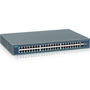 YuanLey 48 Port Gigabit PoE Switch Unmanaged with 2 1000Mbps SFP Uplink, 50 Port 802.3af/at 800W High Power PoE+ Network Switch, Metal Rackmount Power Over Ethernet Switch