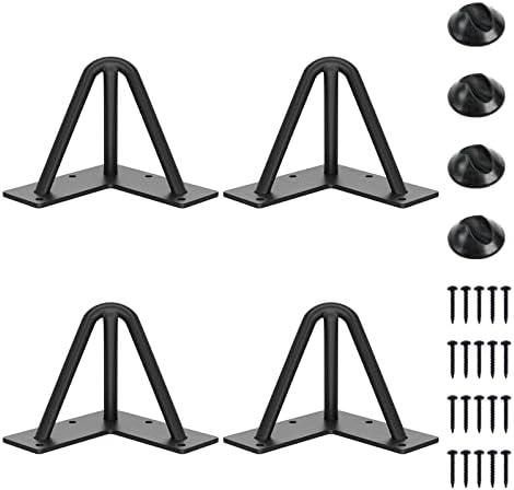 SMARTSTANDARD 4 Inch Hairpin Table Legs, 3 Steel Rods 1/2 Inch Pipe Diameter, 800lbs Load Capacity, Mid-Century Style for Coffee Table, Side Table, Night Stand (Black, 4PCS)