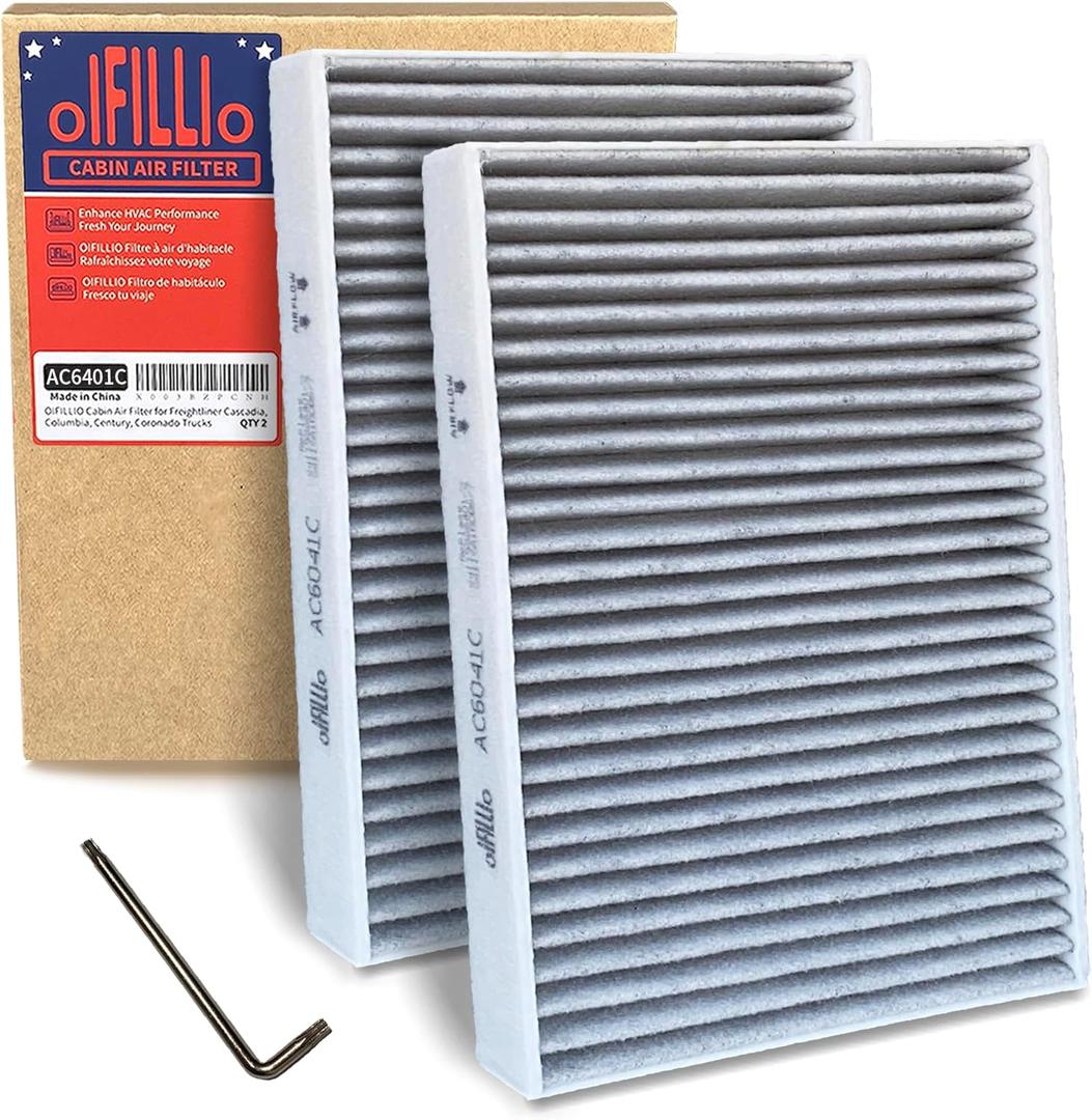 OIFILLIO Cabin Air Filter for BMW X5 X7 X6 (2019-2025), 530i 540i 530e M5 M550i (2017-2023), 740i 750i (2016-2022) with Activated Carbon, Replaces OE 64119366401 64115a1bdb6 (2PCS)