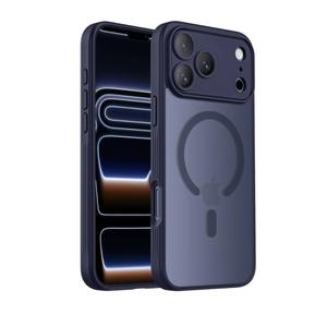 iPhone 17 Pro Case, Compatible with MagSafe, [Camera Protection] [15FT Military Drop Protection] Shockproof Translucent Matte Anti-Slip Phone Case, 6.3", Deep Blue