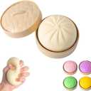 Dumpling Squishy, Mystery Squishy Dumpling Box, Fidget Toys Adults & Teens, Easter Basket Stuffers, Stocking Stuffers, Sensory Stress Ball Squeeze Toys for Stress Relief (White)