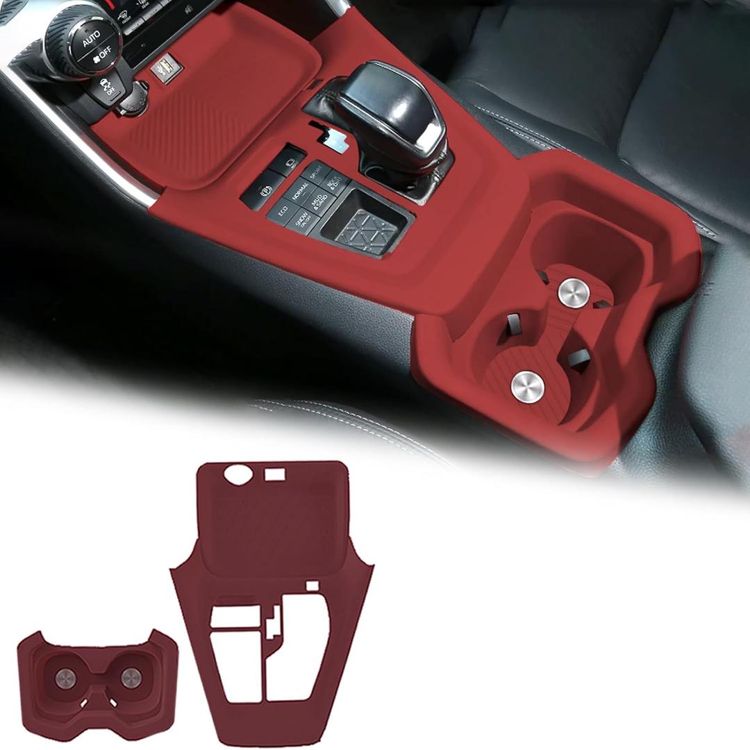 Silicone RAV4 Center Console Panel Trim&CenterWater Cup Holder
