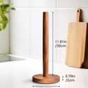 Acacia Wood Paper Towel Holder Stand Wooden Kitchen Paper Towel Holder Countertop, PTHA, Freestanding Roll Holder for Kitchen & Bathroom & Farmhouse, Standard