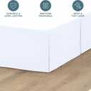 Bare Home Queen Bed Skirt - 15-Inch Tailored Drop Easy Fit - Bed Skirt for Beds - Center & Corner Pleats (Queen, White)