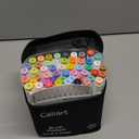 Caliart Alcohol Based Markers, 52 Colors Art Marker Set Fine & Chisel Dual Tip, Permanent Colored Pens for Adults Artists Coloring Book Illustration Sketch Lettering Drawing Cards Planner