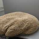 Muddy Mat Cloud K-9 Bed for Dogs & Cats, Soft & Relaxing Donut Dog Bed, Chenille Material, Removable Cover, Washable & Dryer Safe Beige Large (40"x40")