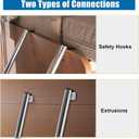 52" RV Bunk Ladder, 4 Wide Step Aluminum Camper Bunk Bed Ladder with Anti-Slip Rubber Foot Pads, Silver 