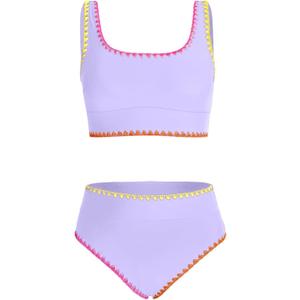 blibean Teen Girls Swimsuits Two Piece Bikini Sets with Chest Pad Size 12-13Y XL