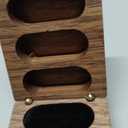 Roycraft Mr & Mrs Wedding Ring Box 3 Slot for Ceremony Engagement Birthday Ring Bearer Box Wooden Engrave Wedding Ring Box- Black Lining