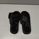 Womens Faux Fur Slippers Warm Fussy Flip Flop House Slippers Open Toe Home Slippers for Girls Men,38-39