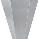 8-14 Pounds Large Chicken Restraining Cone, Galvanized Steel Killing Cone with Flat Back Design, for Chicken as Cornish Cross, Rhode Island Red and Turkeys, Easy to Clean (Silver, Large)