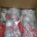 Giegxin 4 Pcs 19.7 Inches Light up Christmas Stair Swags LED Prelit Teardrop Swag Norfolk Pine Garland Artificial Stairs Garland Pine Cone Props for Indoor Outdoor Hanging Decor