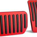 Red Aluminum Gas Brake Pedal Cover Compatible for 2022-2026 Tesla Model Y(Juniper), Compatible for 2018-2026 Model 3 (Highland) Accessories Anti Skip Foot Pedal Cap