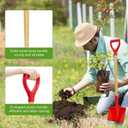 4 Pcs Wooden Shovel Handle Replacement Long D Shaped, 28.7 Inch