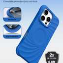 ORNARTO Vortuxe for iPhone 16 Pro Case 6.3" | 2X MIL-STD Drop Protection | Compatible with MagSafe | Sleek Aesthetic Liquid Silicone Phone Cover - Azure