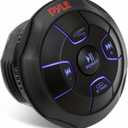 Pyle Car Wireless Bluetooth Audio Controller - Bluetooth Media Button Rated Marine Receiver Remote Control w/ USB, AUX, Mount for Car Truck Boat Marine PowerSport Vehicles - Pyle PLMRBTRD1