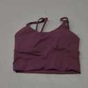 Everrysea Sports Bras for Women High Support Longline Workout Tank Tops Built in Bra Strappy Yoga Padded Crop Top (Small, Dark Purple)