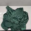 One Shoulder Bridesmaid Dresses Mermaid Satin Long Ruched Bodycon Formal Evening Dress for Women (10, Emerald Green)