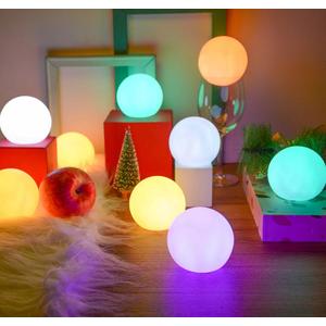 YESIE 4Packs Rechargeable Pool Lights, 3-Inch LED Orb Lamp,Fast Charging, 12hrs Working Time,Remote Control, 3 Timer, 16 Colors Ball, Inground Swimming Pools Accessories, Christmas Decoration