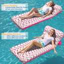Jasonwell Inflatable Pool Float Adult - Ultra-Comfort Soft Fabric Pool Floaties Lounge Floats Floating Chair Raft with Adjustable Backrest Air Lounger Tanning Float for Pool Beach Party