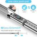 1pack Tension Curtain Rod 41-126 In(4-10Ft),Long Shower Curtain Rods No Drilling Outdoor Tension Rods For Patio Sliver Shower Rod For Window Or Bathroom，Rod Diameter 1.26in-One-Bond Stretching