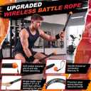 Lewtemi 14 Pcs Weighted Ropeless Battle Ropes Set Portable Cordless Battle Ropes Set Heavy Duty Exercise Equipment with Poster for Home Gym, HIIT Cardio and Weight Loss, Low-Impact Aerobic Training