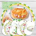 96Pcs Christmas OMG Party Supplies Funny Xmas Movie Party Plates and Napkins Disposable Santa OMG Tableware Set for Christmas Baby Shower Decorations Serves 24