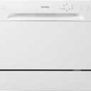 Danby DDW621WDB Countertop Dishwasher with 6 Place Settings, 6 Wash Cycles and Silverware Basket, Energy Star-Rated with Low Water Consumption and Quiet Operation, White