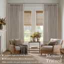 Burlap Flax Linen Curtains Pinch Pleated 92 Inch Long 2 Panels for Living Room Bedroom Taupe Thick Linen Textured Semi Sheer Rustic Farmhouse Boho Back Tab Pleat Drapes Floor to Ceiling Curtains