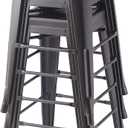 Amazon Basics Sturdy Metal Bar Stools, 30-Inch, Black, Set of 2