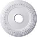 Ekena Millwork CM19CL 18 5/8-Inch OD x 4-Inch ID x 1 1/8-Inch P Classic Ceiling Medallion, 4"W x 18.63"H